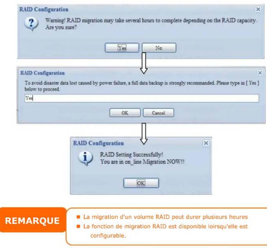 Thecus N8810U - Migrer un volume RAID - 2
