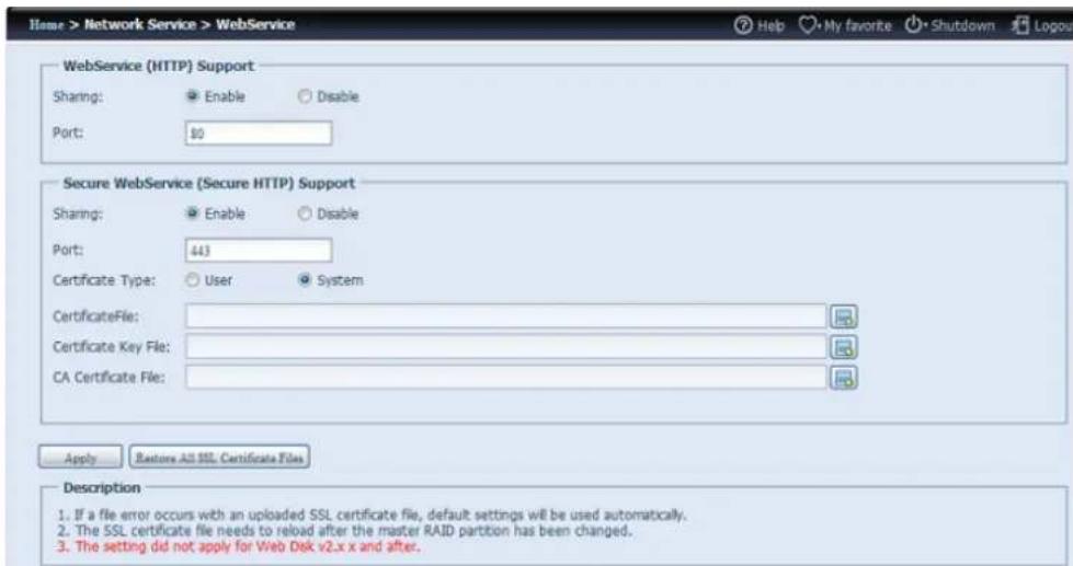 Thecus N8810U - Service Web - 1