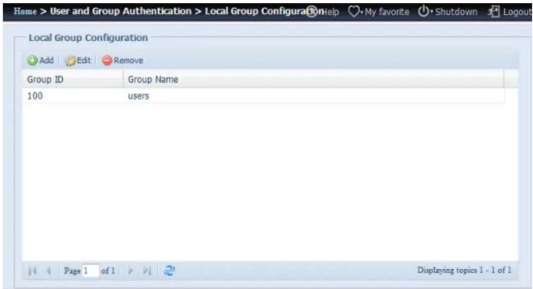 Thecus N8810U - Configuration des groupes locaux - 1