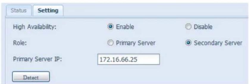 Thecus N8810U - Configurer l'unité secondaire pour HA. L'unité secondaire pour notre exemple est PMS (172.16.66.24) : - 2