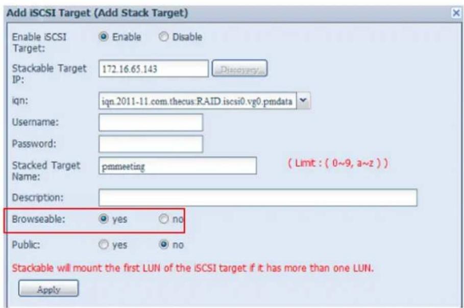 Thecus N8810U - Ajouter un volume cible empilable - 5