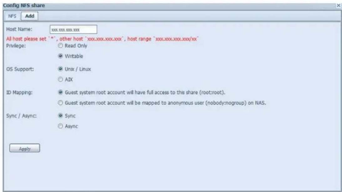 Thecus N8810U - NFS Share (Partage NFS) - 2