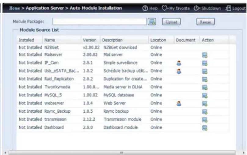 Thecus N8810U - Installation auto de module - 2