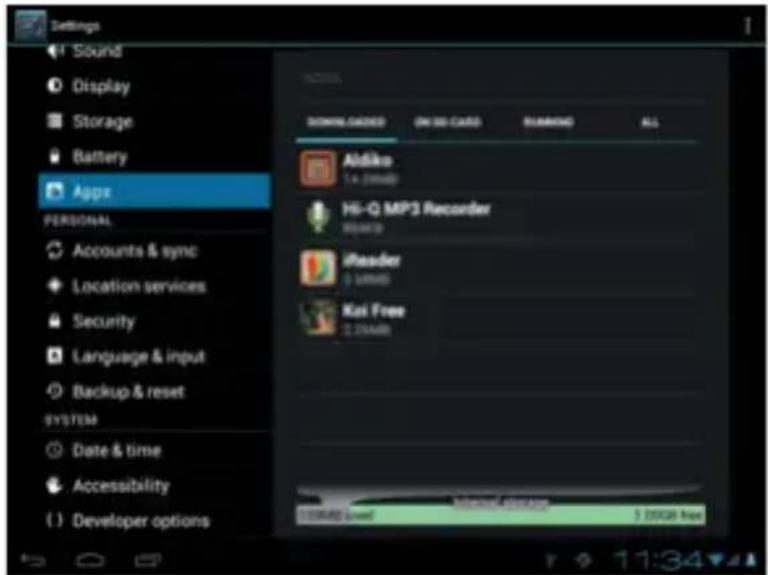 Trevi Kid Tab 9 - UNINSTALL APK APPLICATION - 1