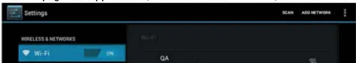 Trevi Kid Tab 9 - Activation / désactivation du Wi-Fi : - 1