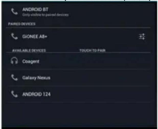 Trevi TAB 7 S8 - PARAMETRES BLUETOOTH - 1