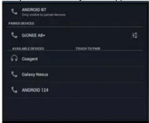 Trevi TAB 7 S8 - Bluetooth setting - 1