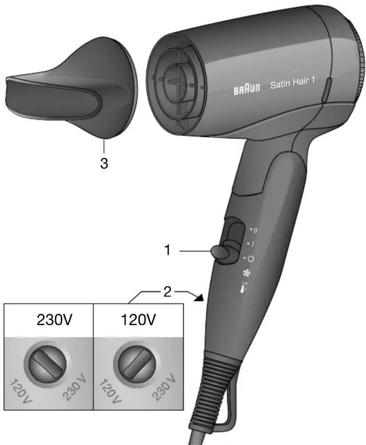 BRAUN SatinHair 1 HD 130 - 1