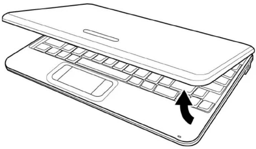 AIRIS Kira 800 - Familiarize yourself with the computer OPENING THE DISPLAY PANEL - 1