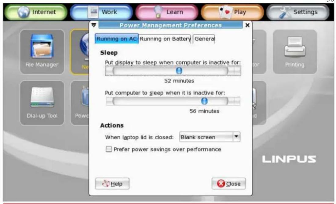 AIRIS Kira Series (Linux) - 6-4 Power Management Preferences - 1