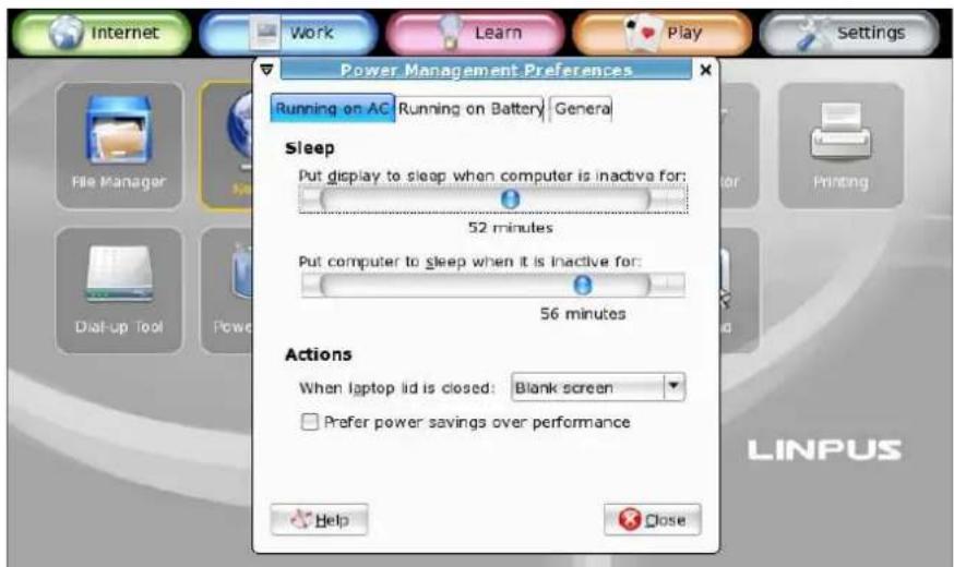 AIRIS Kira Series (Linux) - Preferencias de la gestión de energia - 1