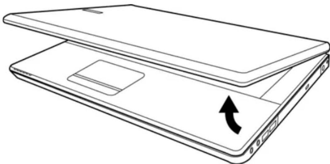 AIRIS Praxis N1102 - Familiarize yourself with the computer OPENING THE DISPLAY PANEL - 1