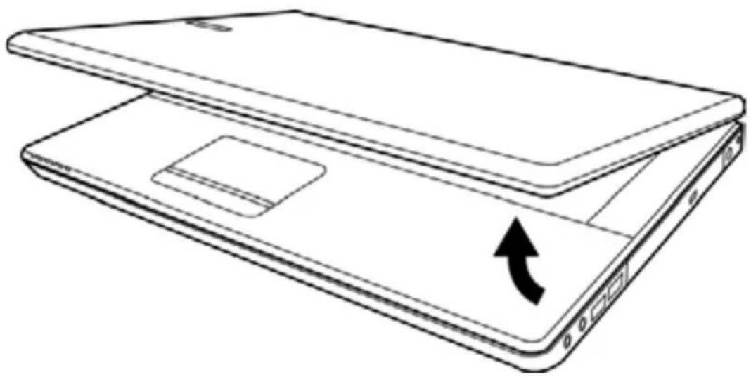 AIRIS Praxis N1106 - Familiarize yourself with the computer OPENING THE DISPLAY PANEL - 1