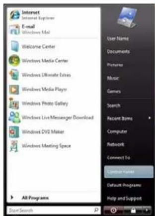 AIRIS Xtreme N1700 - Windows Vista Start Menu &amp; Control Panel - 2