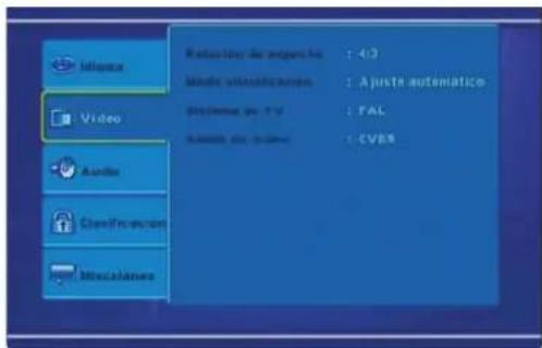 NPG DVD 210ZU - Configuração de video - 1