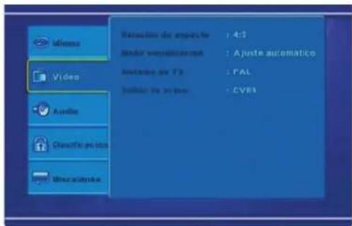 NPG DVD 210ZU - Configuración video - 1