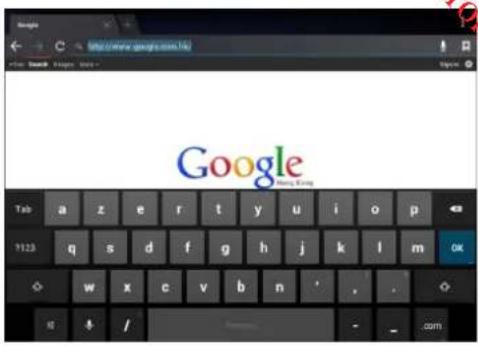 Google Search Engine http://www.google.com/16 Tab a z e r t y u i o p 7123 q s d f g h j k l m OK w x c v b n ', . . @ / - _ com