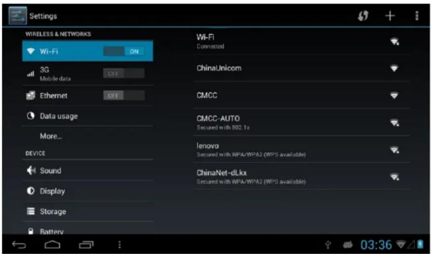 IT WORKS TM903 - TABLETİ BİR WI-FI AĞINA BAĞLAMAK - 1