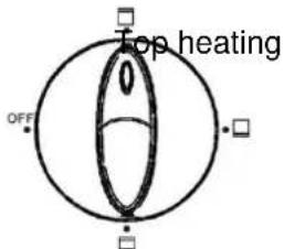 TRISTAR OV1414 - Third knob → Oven heating element selection - 1