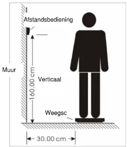 Afstandsbediening Muur 160.00 cm Verticaal Weegsc 30.00 cm
