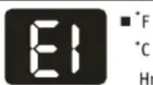 ELECTROLUX EXP12HN1WI - CÓDIGO DE ERROR: - 1