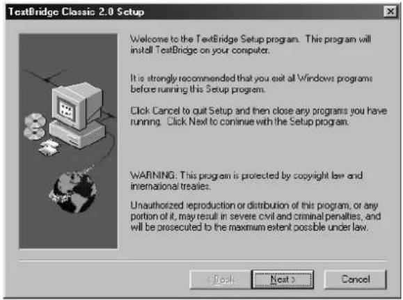 TRUST 11354 - Installation de TextBridge Classic 2.0 - 1