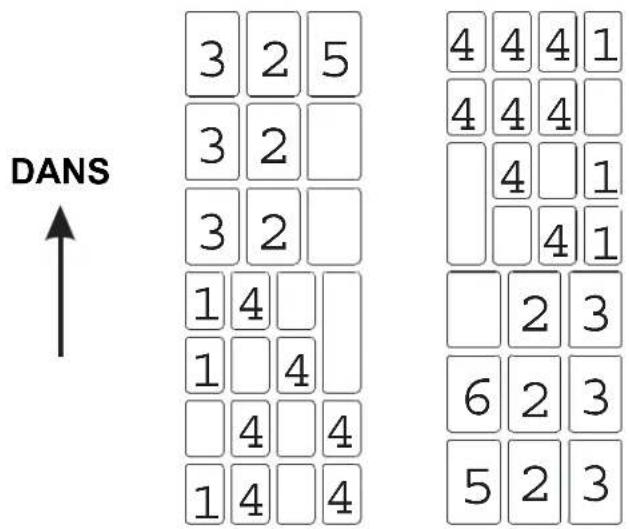 DANS ↑ 3 2 5 3 2 3 2 1 4 1 4 4 4 4 1 4 4 4 4 4 1 4 4 1 2 3 6 2 3 5 2 3