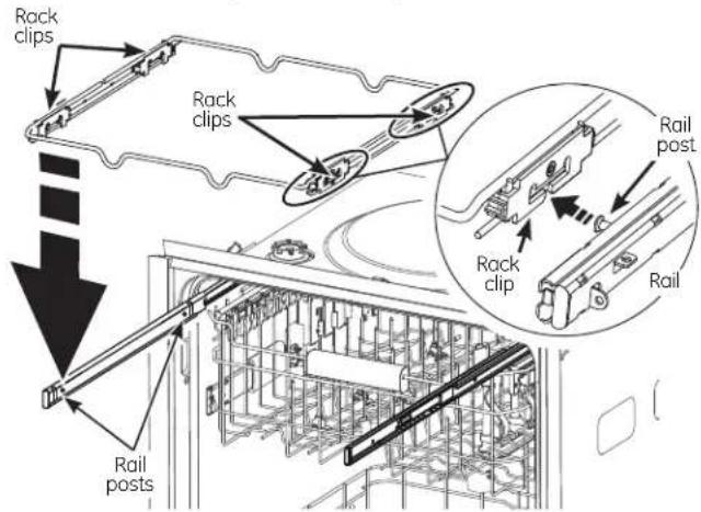 GE GDF570SGFBB - To replace the 3rd rack: - 2