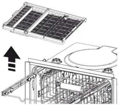GE GDF570SGFBB - To remove the 3rd rack: - 1