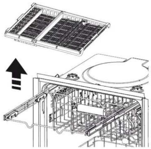 GE GDT580SSFSS - Pour enlever le 3E panier: - 1