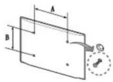 SAMSUNG UE40H6203 - Spezifikation (VESA) der Wandhalterung - 1
