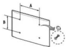 SAMSUNG UE40H6203 - Spezifikation (VESA) der Wandhalterung - 2