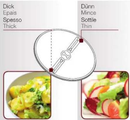 Turmix VarioTronic Professional A33125 - Schneid-Wendescheibe Disque réversible à émincer disco a doppia funzione taglio Reversible slicing disc - 1