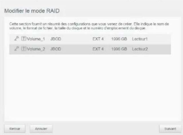 WESTERN DIGITAL My Cloud EX2 - Passez en revue le récapitulatif de vos sélections, puis cliquez sur Suivant. - 1