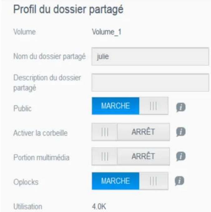 WESTERN DIGITAL My Cloud EX2 - Affichage d'une liste de dossiers partagés - 1