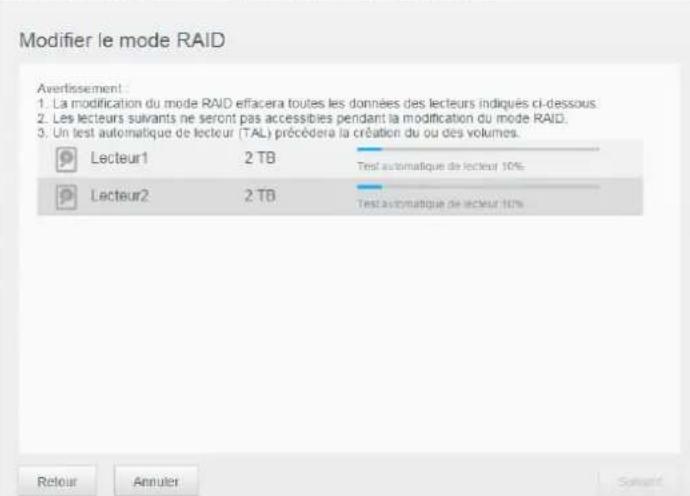 WESTERN DIGITAL My Cloud EX2 - Quand l'auto-test est terminé, cliquez sur Suivant. - 1