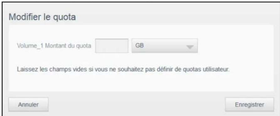 WESTERN DIGITAL My Cloud EX2 - Assigner des quotas à un utilisateur - 1