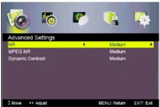 AudioSonic LE247802 - Advanced Settings (erweiterte Einstellungen) (nicht im PC-Modus) - 1