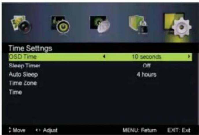 AudioSonic LE247802 - Time Settings (Zeiteinstellungen) - 1