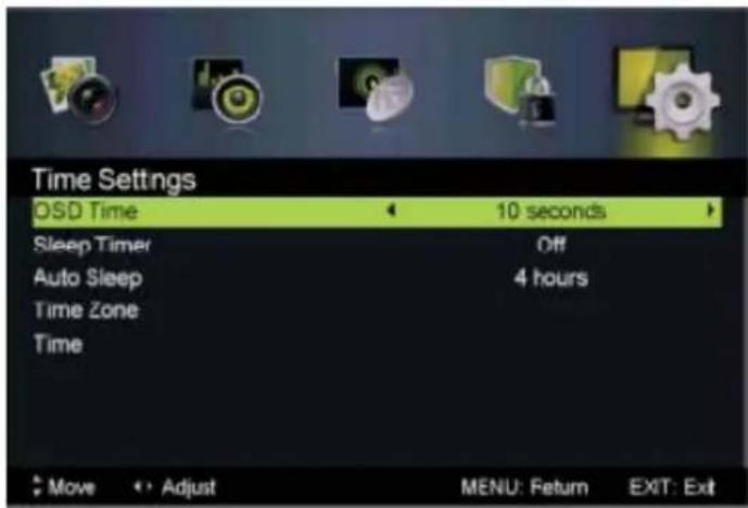 AudioSonic LE247802 - Réglage de l'heure (Time Settings) - 1