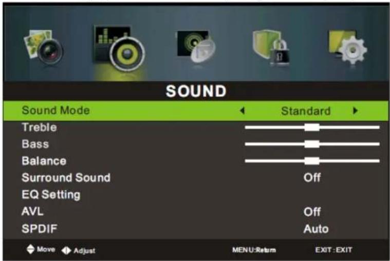AudioSonic LE247802 - MENÚ SONIDO - 1