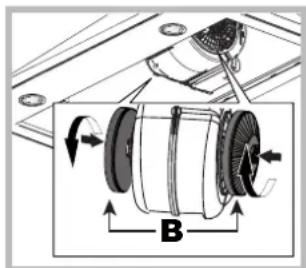HOTPOINT-ARISTON HRP 6.5 CM (AN)HA - Manutenzione del fi ltro al carbone (B) - 1