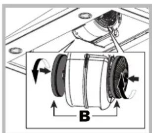 HOTPOINT-ARISTON HRP 9.6 CM (OW)HA - Servicing the charcoal fi Iter (B) - 1