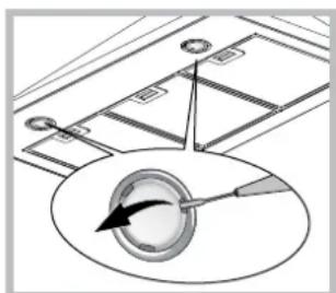 HOTPOINT-ARISTON HRP 9.6 CM (OW)HA - Replacing the bulbs - 1