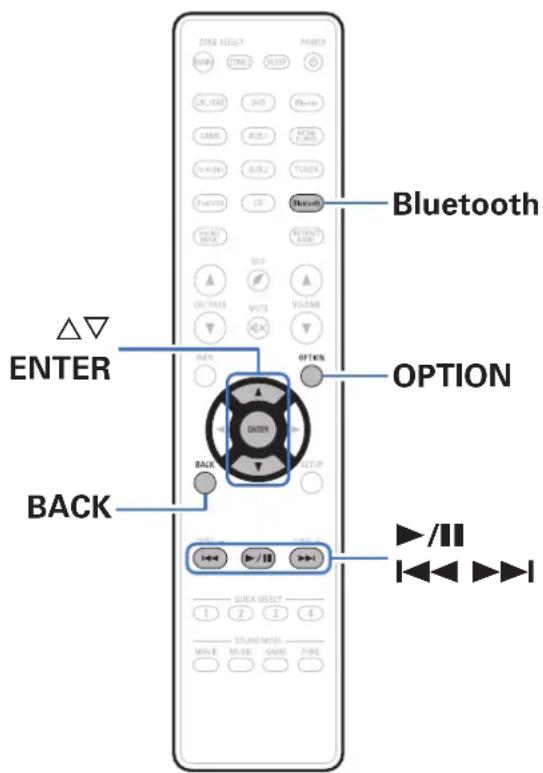 DENON AVRX3100WBKE2 - Écouter de la musique sur un périphérique bluetooth - 1