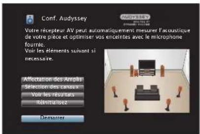DENON AVRX3100WBKE2 - Connectez le microphone de mesures et de configuration sur la prise SETUP MIC de cet appareil. - 3