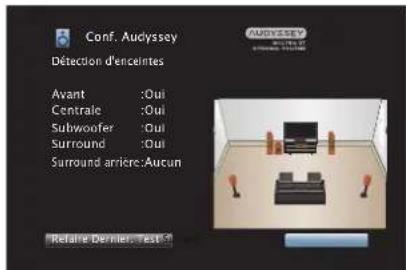 DENON AVRX3100WBKE2 - Lorsque l'enceinte détectée est affichée, sélectionnez "suivant" puis appuyez sur ENTER. - 1