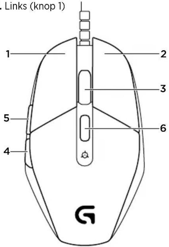 LOGITECH G302 - volledig programmeerbare knoppen - 1