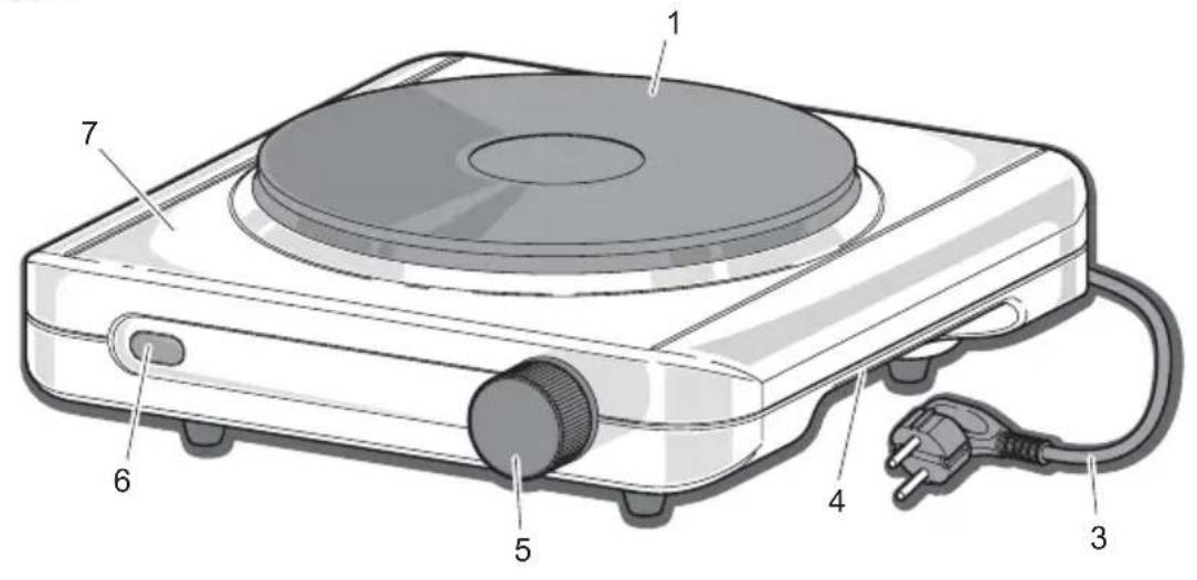 PRINCESS Single Hot Plate 302201 - 1