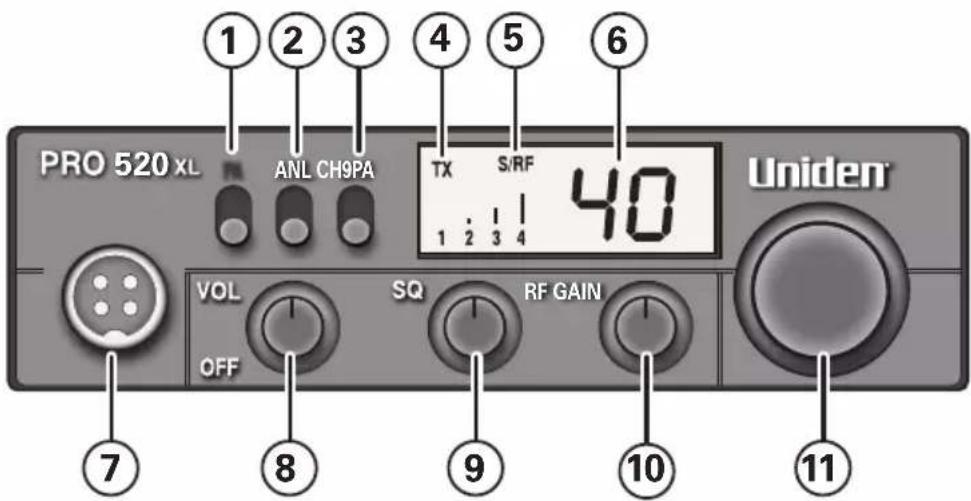 UNIDEN PRO520XL - Avant - 1